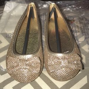 Metallic Shimmery Ballerina Bow Shoes Size 6